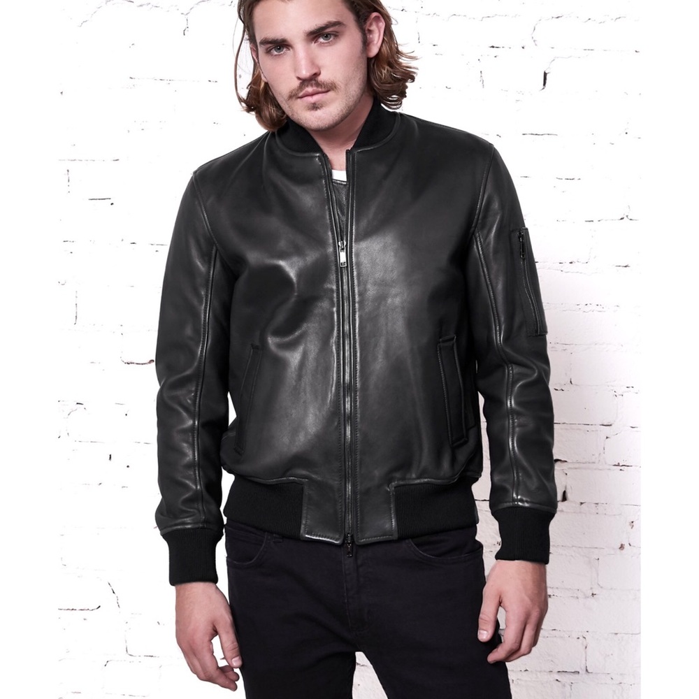 JOE Bomber Leather (Sheepskin) Jacket - NWT